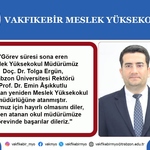 Vakfıkebir Meslek Yüksekokulu Müdürlüğüne Atama